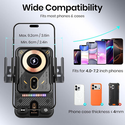 Auto-Clamping Car Phone Holder & Charger
