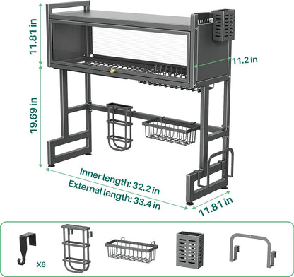 3 Tier Over The Sink Dish Drying Rack