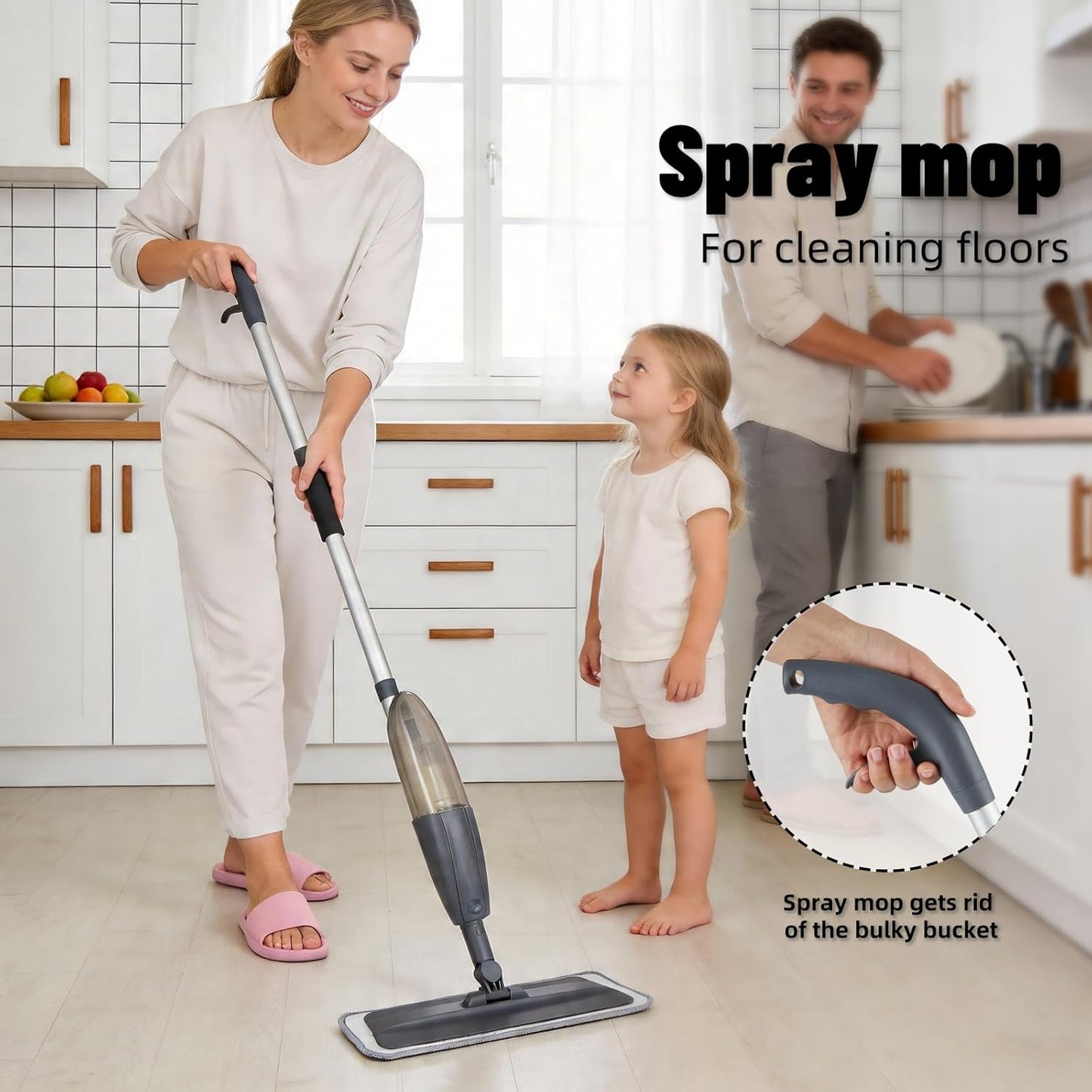 Spray Mop with 360° Rotation