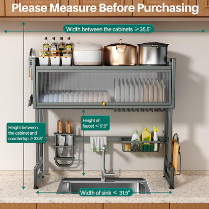 3 Tier Over The Sink Dish Drying Rack