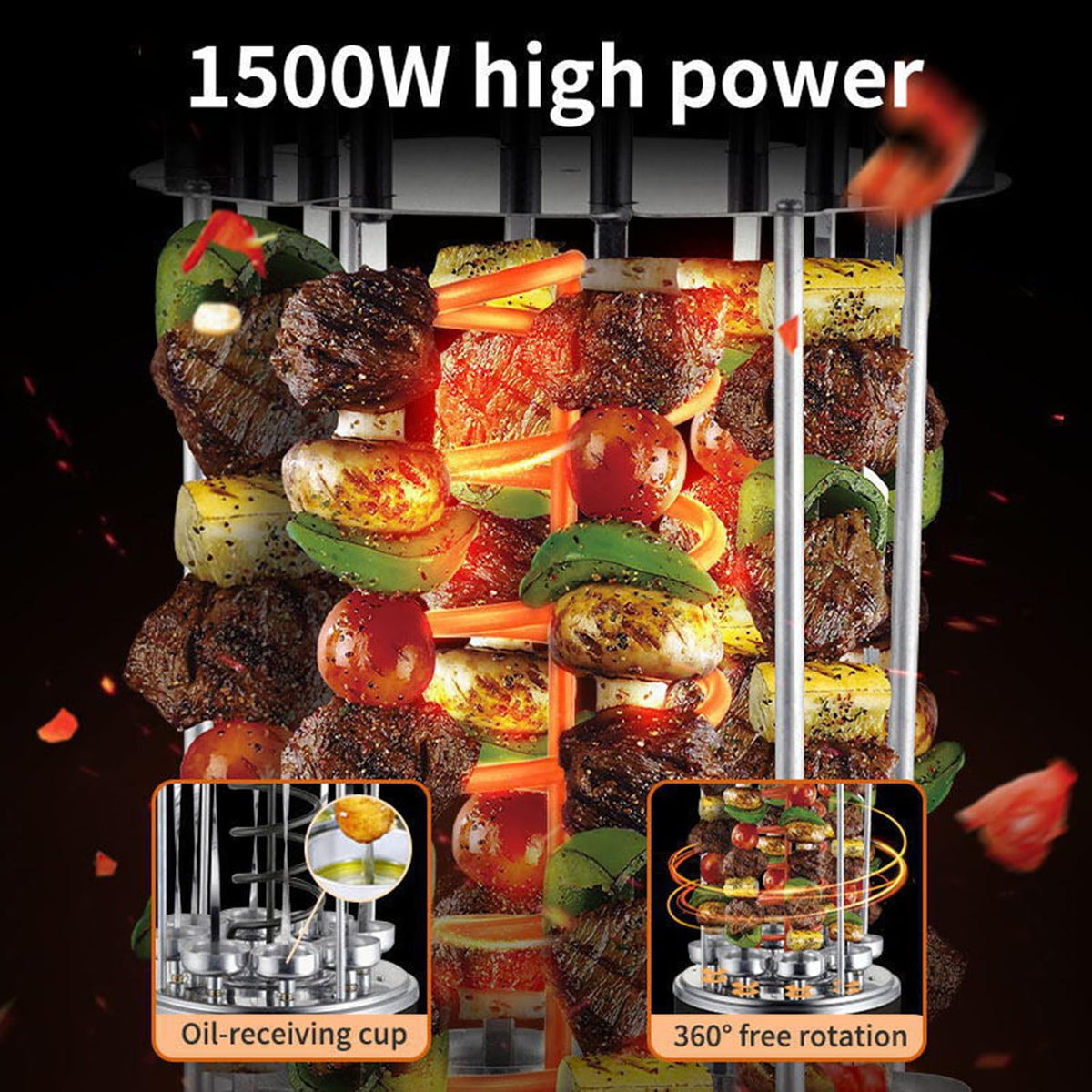 Vertical Electric BBQ Grill
