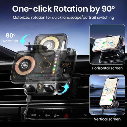 Auto-Clamping Car Phone Holder & Charger