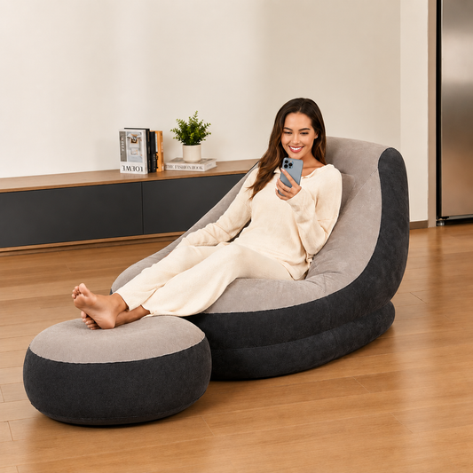 Inflatable Lounge Chair with Ottoman