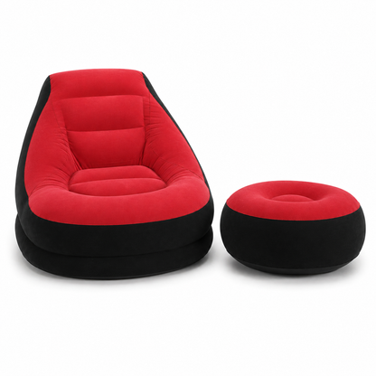 Inflatable Lounge Chair with Ottoman