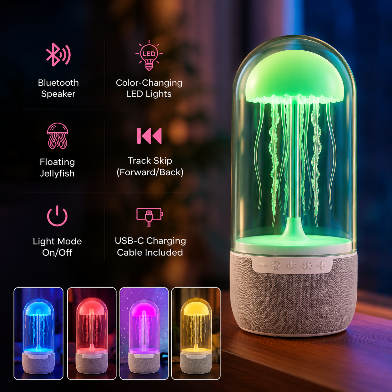 Jellyfish Speaker Lamp