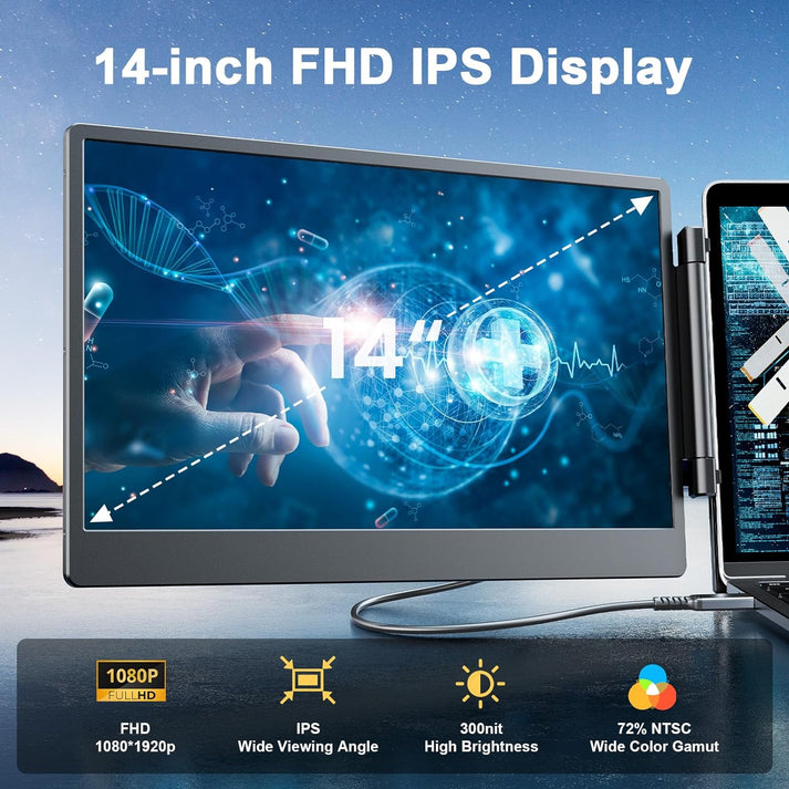 TriFoldView Pro - Portable Screen Extender