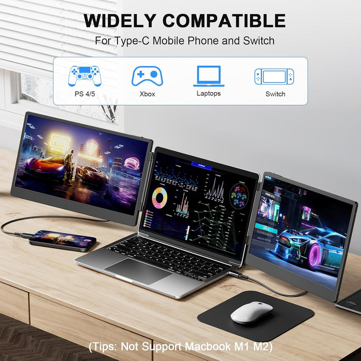 TriFoldView Pro - Portable Screen Extender